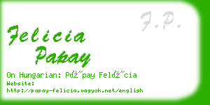 felicia papay business card